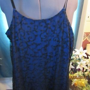 JB477.  Beautiful Long Black Lace Dress.  Size L